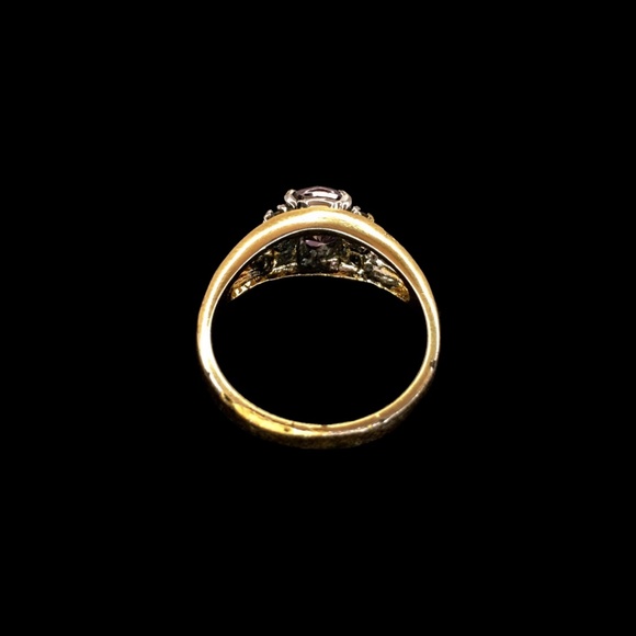 Vintage Pink Crystal with Small Stones Statement Cocktail Ring - Picture 2 of 5